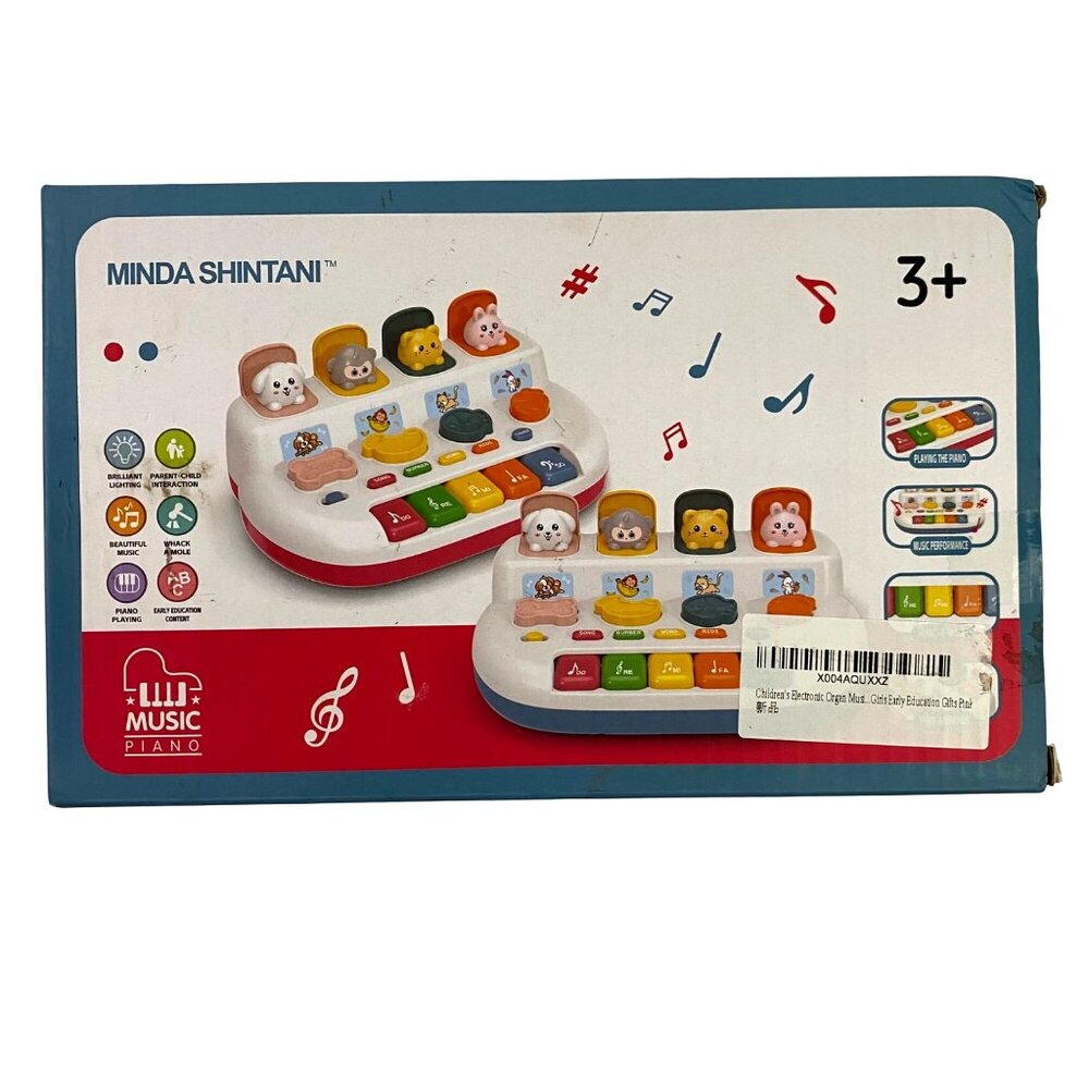Minda Shintani Early Education Electronic Organ Music Toy Piano Animals Red